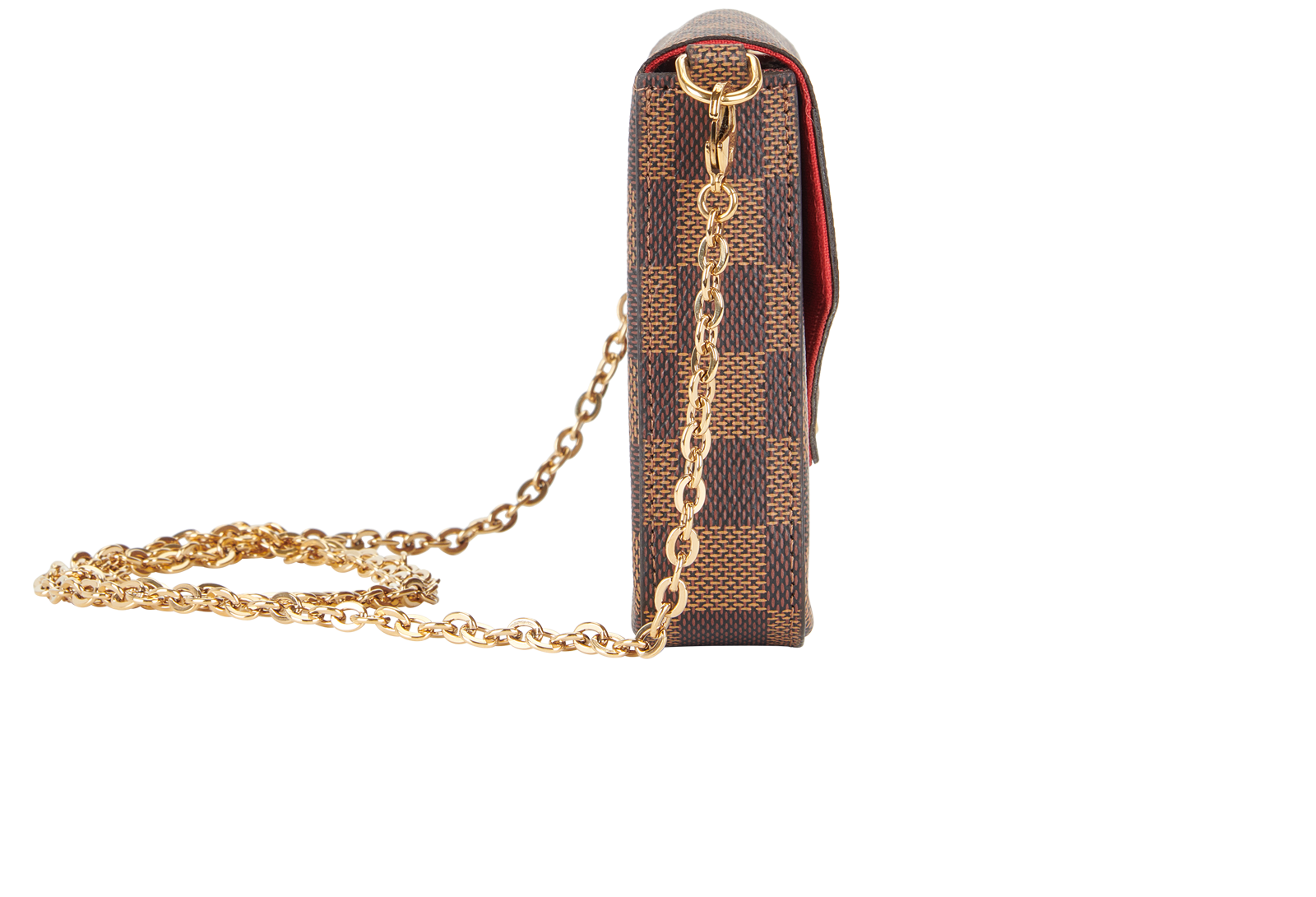 Felicie Pochette, &pound;850, Handbags, Brown, Coated Canvas, Side view